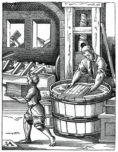 製紙業者、16世紀、1870 作： Jost Amman