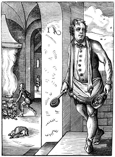 1849年の料理人。 作： Jost Amman