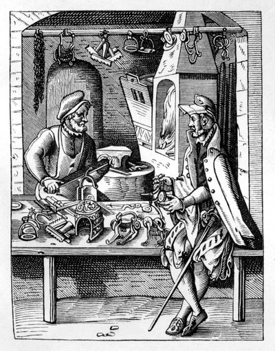拍車メーカー、c1559-1591 作： Jost Amman
