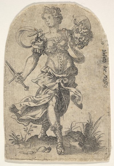 ジュディス、旧約聖書の有名な女性、1568-96年。 作： Jost Ammon