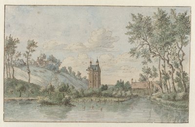 ブリュッセル近郊のハウス・クライスのある風景 作： Josua de Grave (attributed to)