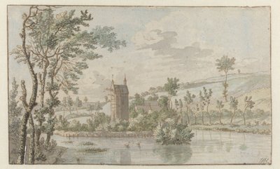 ブリュッセル近郊のハウス・クライスのある風景 作： Josua de Grave (attributed to)