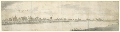 北ブラバント州ナイメーヘン近くの城オーイの眺め 作： Josua de Grave