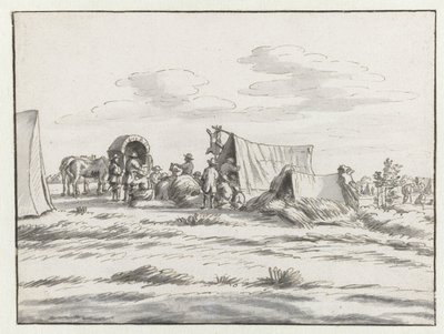 ルーヴェン近郊のヴィレム 3 世軍の野営地の眺め 作： Josua de Grave