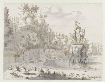 イタリア式庭園の眺め 作： Josua de Grave