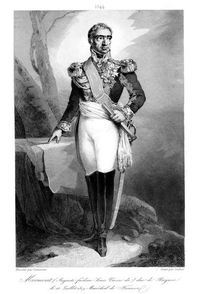 オーギュスト フレデリック ルイ ヴィエッセ ド マルモン (1774 年 - 852 年)、ラグーザ公およびフランス元帥、1839 年。 作： Joubert