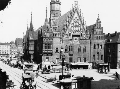 市庁舎、ブレスラウ（現代のヴロツワフ）ポーランド、1910年頃 作： Jousset