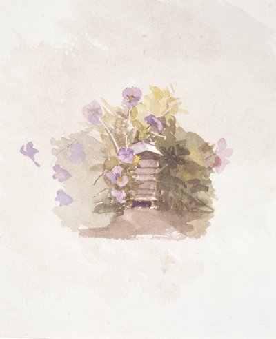 バードハウスの花 II （絵画） 作： Joyce Haddon