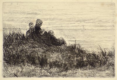 海岸の夕べ」（銅版画 作： Jozef  Israels