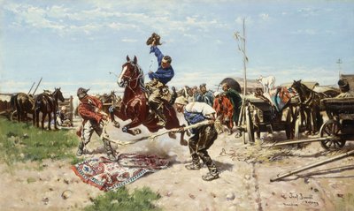 プレイ時のコサック、 作： Jozef Brandt
