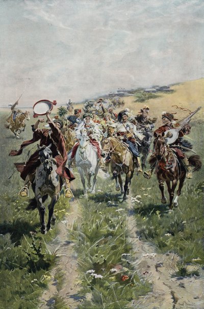 ウクライナのコサックブライダル行列 作： Jozef Brandt
