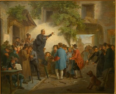 宿にて - 1830年ゲントの選挙 作： ヨゼフ・ガイアナート