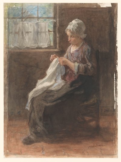 お針子 作： Jozef Israëls (signed by artist)