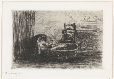 体重の子供 作： Jozef Israëls (signed by artist)