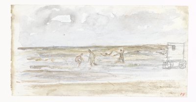 海水浴客と海馬車 作： Jozef Israëls