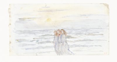 海辺の三人の少女 作： Jozef Israëls