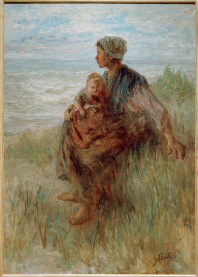 遠くを見つめる 作： Jozef Israëls