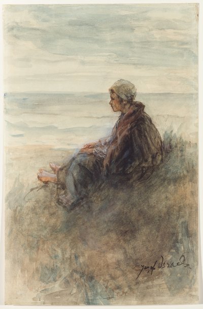 砂丘の女の子（トイレ） 作： Jozef Israëls