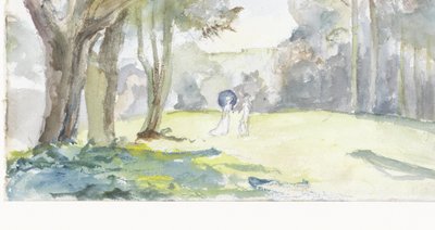 木々の間を空ける男女 作： Jozef Israëls