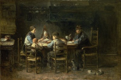 テーブルの農民家族 作： Jozef Israëls