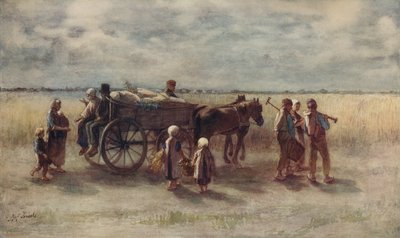 ジャガイモの収穫、1844年、c1915 作： Jozef Israëls