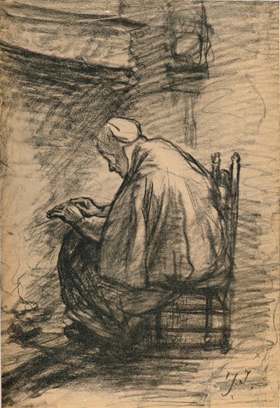 名誉ある老年のための研究c1881 作： Jozef Israëls