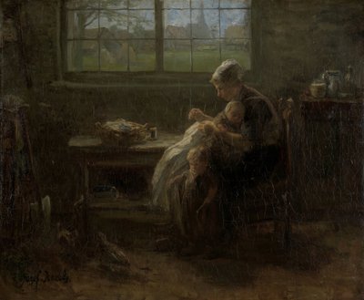 「母性の喜び」（原題） 作： Jozef Israëls