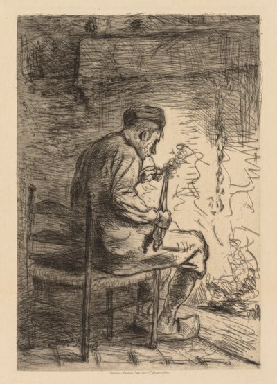 喫煙者。 作： Jozef Israëls