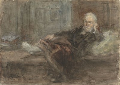病気の足の自画像 作： Jozef Israëls