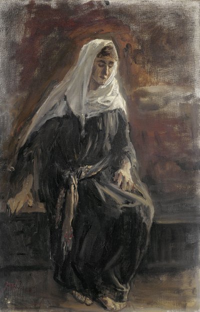 座っている女性、おそらくミハル 作： Jozef Israëls