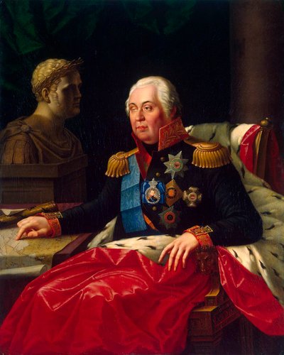 陸軍元帥王子ミハイル・クトゥーゾフの肖像、1745～1813年、19世紀初頭。 作： Jozef Oleszkiewicz