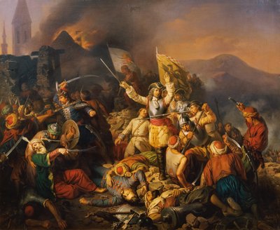 ブダの奪還、1686年、1858年。 作： Jozsef Molnar