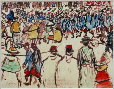 Le Départ.電車に乗ると 作： József Rippl Rónai