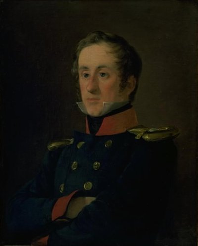 海軍士官としての制服を着た海兵画家エミール・ヴィルヘルム・ノルマン 作： Jørgen Roed