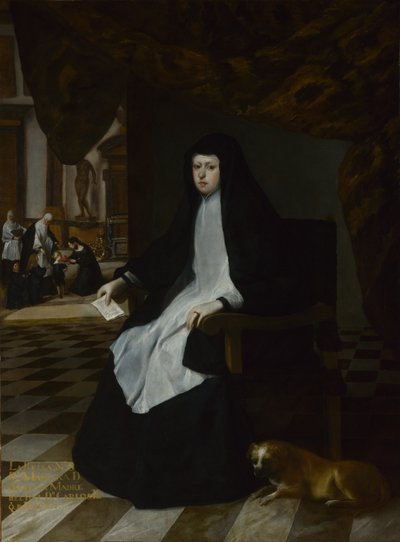 スペインのマリアナ女王、追悼、1666年 作： Juan Bautista Martinez Del Mazo