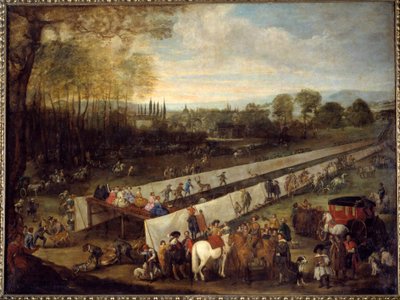 アランフェスのタブラディージョの追いかけっこ フアン・バウティスタ・デル・マゾ（1612-1667）の絵画 17世紀 マドリード、プラド美術館 作： Juan Bautista Martinez del (attr. to) Mazo