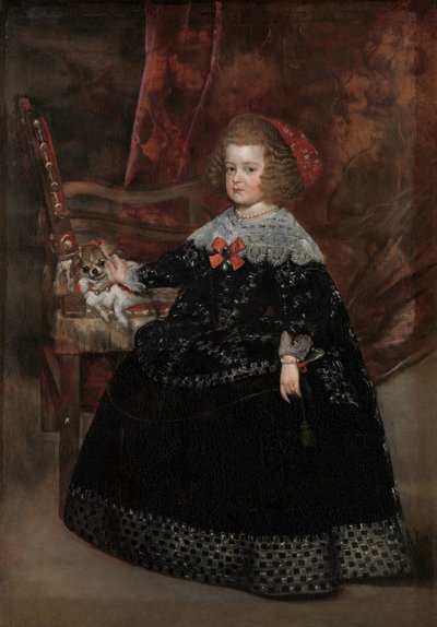 マリア・テレサ、スペインのインファンタ、1645年頃（キャンバスに油彩） 作： Juan Bautista Martinez Del Mazo