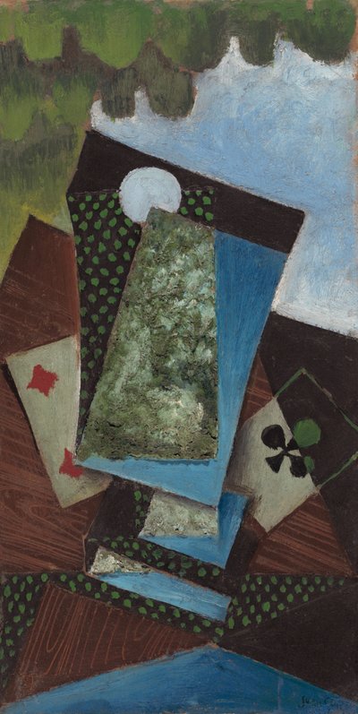 1915年、クラブのエースとダイアモンドのフォー。 作： Juan Gris