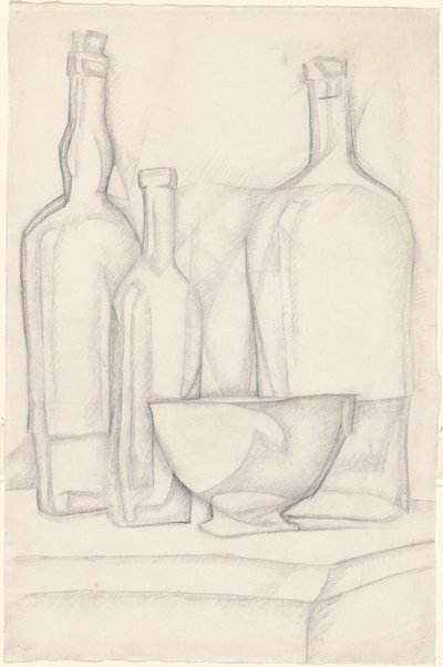 ボトルとボウル 作： Juan Gris