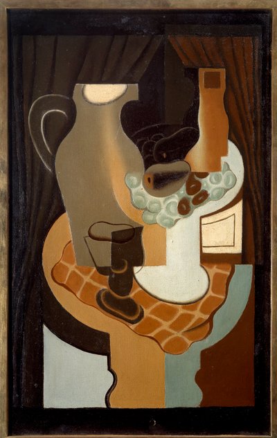 ブロークとコンポータ。フアン・グリ（1887-1927）の絵画 作： Juan Gris
