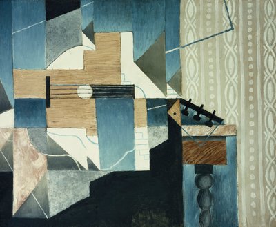 テーブルの上のギター。テーブルの上のギター、1913 作： Juan Gris