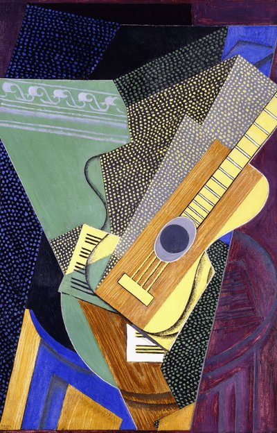 テーブルの上のギター。テーブルの上のギター、1916 作： Juan Gris