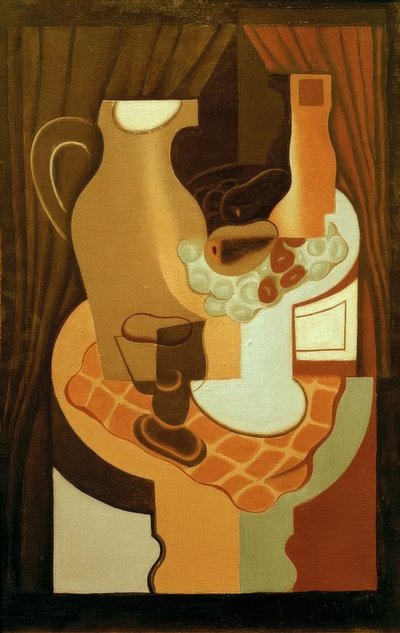 水差しとフルーツボウル 作： Juan Gris