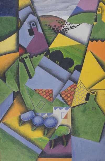 セレの風景と家々 作： Juan Gris