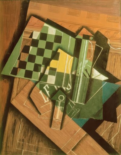 チェッカーボード 作： Juan Gris