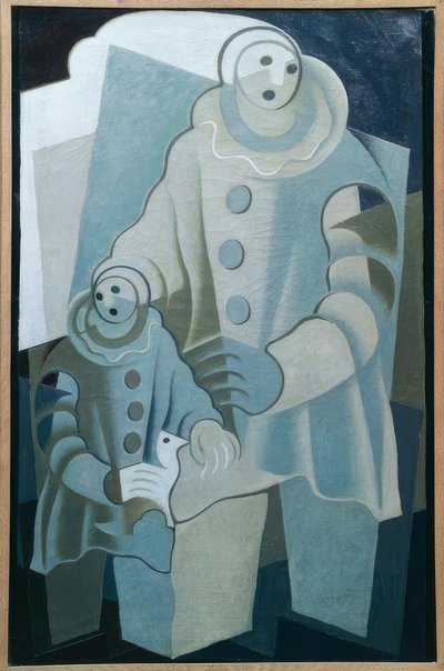 2つのピエロ 作： Juan Gris