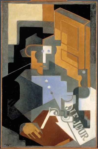 トゥレーヌ出身の男性、1918 年。 作： Juan Gris