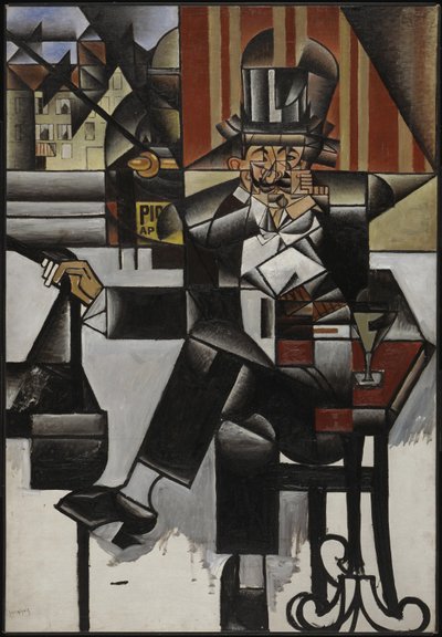 カフェの男、1912年。 作： Juan Gris