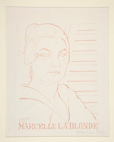 マルセル・ラ・ブロンド 作： Juan Gris