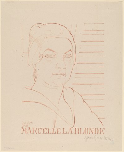 マルセル・ザ・ブロンド 作： Juan Gris